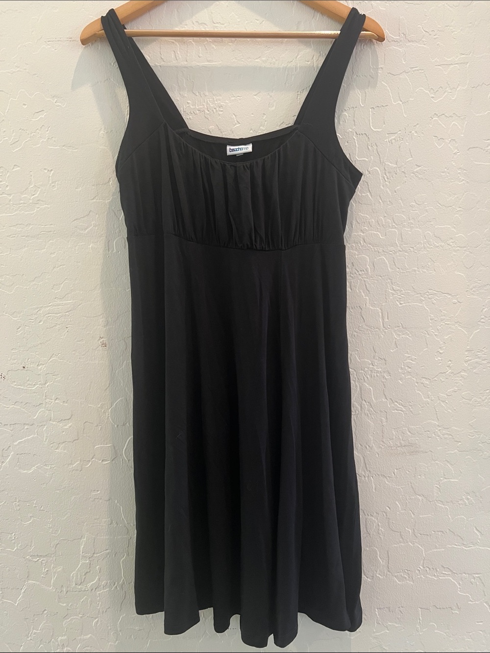 SZ12/Fits like M. Black Sleeveless Dress with  Empire bodice & A-line skirt